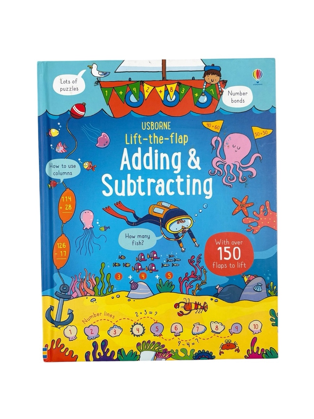 Usborne Lift- the- Flap Addition & Subtraction Book Like New